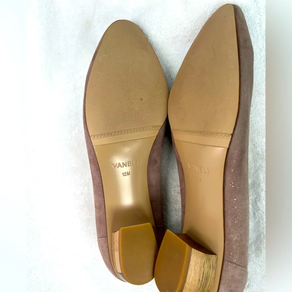 Vaneli sparkled nude flats with cushioned suede insoles - Picture 6 of 7